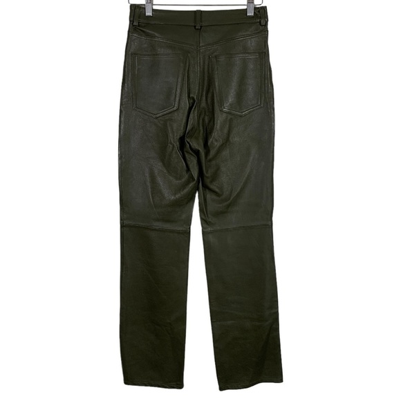 Zara Faux Leather High Waist Straight Leg Pants Size 2 - Picture 2 of 8